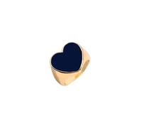 SONGK Anelli vuoti minimalisti con cuore adorabile per le donne Anello da dito con cuore color argento color oro da donna