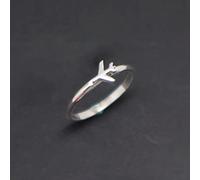 SONGK Anello Coppia Aereo per Donna Uomo Volo Pilota Farfalla Dinosauro Anello squalo Assistente Matrimonio Set Regalo Amante dell'aviazione