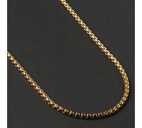 SONGK Collana a Catena Moda Uomo in Acciaio Inossidabile Color Oro Collana Lunga per Uomo Gioielli Regalo Collare