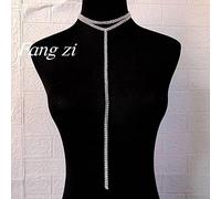 SONGK Moda Donna Strass Collana Lunga Nappa Collana di Cristallo Lucido Squisito Regalo Romantico di San Valentino