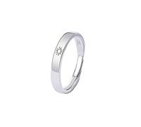 SONGK Moda Semplice Apertura Sole Luna Anello Minimalista Colore Argento Sole Luna Anello Regolabile per Uomo Donna Coppia Gioielli di Fidanzamento