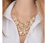 SONGK Moda simulata Perla Conchiglia Stella Marina Collana Mare multitiere collane Pendenti per Le Donne Gioielli da Festa miglior Regalo