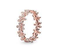 SONGK Prodotti Moda Argento Sterling 925 Colore Oro Rosa Anello Fiore Margherita per Donna Gioielli Originali con Anelli in Argento 925