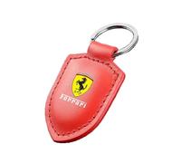 SONGLULU Portachiavi Auto in Pelle per Ferrari 348 TB,Portachiavi Stemma Premium Fatti a Mano Eleganti Accessori Auto,A_Red