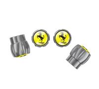 SONGLULU Tappi Valvola per Ferrari F430,Coprivalvola Pneumatici Cappucci Ruota Tappi Polvere Aria Coprivalvola Auto Accessori Ruota