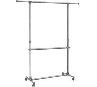SONGMICS LLR401 Appendiabiti, Metallo Plastica, Grigio, 101D x 49W x 113H cm