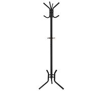SONGMICS Appendiabiti da Terra, Attaccapanni Autoportante in Metallo, Altezza 178 cm, 12 Ganci, per Vestiti, Cappelli, Borse, Nero RCR17B