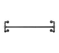 SONGMICS Set di 2 Attaccapanni da Muro, Barra Appendiabiti da Parete a Tubo, Stile Industriale, Salvaspazio, 112 x 30 x 29,3 cm, Portata di 60 kg, Montaggio Facile, per Spazio Stretto, Nero
