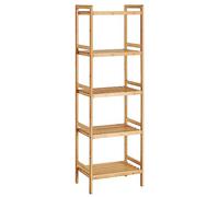 SONGMICS BCB075N01 Scaffale da Cucina in bambù, libreria con 5 Ripiani, 45 x 31,5 x 142 cm, per Bagno, Cucina, Soggiorno, Camera da Letto, Balcone, Colore Naturale