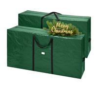 SONGMICS Borsa per Albero di Natale, Custodia per Albero Smontabile fino a 274 cm, Cuciture Interne Rinforzate, Maniglie Lunghe, con Cerniera, PE, Verde RXS006C01