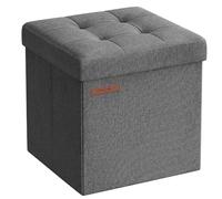 SONGMICS Cassapanca, Pouf Contenitore Pieghevole, 30 x 30 cm