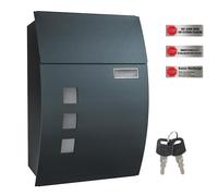 SONGMICS Cassetta postale da parete con finestre di visualizzazione slot per