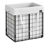 SONGMICS Cesto portabiancheria bianco e nero ULCB150W01
