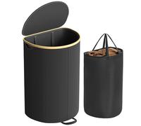 SONGMICS Cesto Portabiancheria con Coperchio, 90 Litri