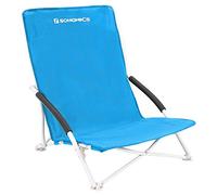 SONGMICS GCB61S GCB61S-Sedia Pieghevole da Campeggio, Portata Fino a 140 kg, 600D, Colore: Blu, Tessuto Oxford Rivestito in PVC (600 x 300 D), Celeste, 76, 5 x 16 x 9, 5