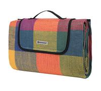 SONGMICS Coperta da Pic-nic, Tappeto da Campeggio o Giardino, Impermeabile e Pieghevole, con Manico, Multiuso, 195 x 150 cm GCM50K
