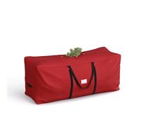 SONGMICS Custodia Porta Albero di Natale, Sacco per Albero Artificiale Fino a 210 cm, Borsa in Tessuto Oxford 600D Impermeabile e Antipolvere, Pieghevole, Maniglie Spesse, Rosso RXS003R03