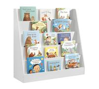 SONGMICS CUSTOS Collezione - Libreria per Bambini, Libreria Montessori a 5 Livelli, Espositore per Albi Illustrati, per Cameretta, Angolo Lettura, 30 x 80 x 80 cm, Bianco Nuvola GKR076WZ01