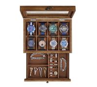 SONGMICS GISELLA Collezione Scatola per Orologi con 8 8 Scomparti (27P x 19L cm）