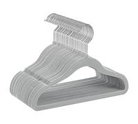 SONGMICS Grucce Appendiabiti Bambini, Set di 30 Grucce Salvaspazio con Ganci Girevoli a 360° Color Argento, in Velluto Antiscivolo per Armadio Cameretta, Grigio Tortora CRF027G30