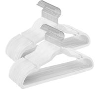 SONGMICS Grucce Appendiabiti in Velluto, Salvaspazio, Antiscivolo, 50 Pezzi | Spesso 0,6 cm, Largo 43 cm, Scanalature su Spalle, Barra per Pantaloni, Gancio Girevole a 360°, Collezione BREANNA CRF029W05