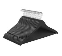 SONGMICS Grucce Appendiabiti Legno, 20 Pezzi, Appendini, Salvaspazio, Scanalature su Spalle, Gancio Girevole a 360°, Legno di Betulla, per Pantaloni Giacche, Nero Inchiostro CRW040B01