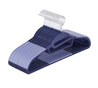 SONGMICS Grucce in Plastica 20 Pezzi, Apertura per Collo Stretto, Spessore 0,5 cm, Larghezza 41,5 cm, Gancio Girevole a 360°, Blu Scuro e Blu Chiaro CRP041C02