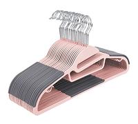 SONGMICS Grucce in Plastica Apertura per Collo Stretto 20 Pezzi | Spessore 0,5 cm, Larghezza 41,5 cm, Gancio Girevole a 360°, Breanna CRP041P01