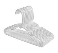 SONGMICS Grucce in Plastica per Bambini, Set di 30, Appendini con Scanalature Larghe e Angoli Rinforzati, 29,5 x 0,57 x 17 cm, Bianco CRP06W-30