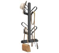 SONGMICS HOME Appendiabiti da Parete, Attaccapanni da Muro a Forma di Ramo, con 7 Ganci, Blocchi Sferici, per Vestiti, Cappelli, Borse, Nero Inchiostro RCR035B01