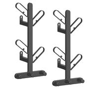 SONGMICS HOME Appendiabiti da parete, set da 2 pezzi, a forma di albero, per scaffale con 4 ganci grandi, 3 ganci rotondi, bottoni a sfera, per vestiti, cappelli, borse, colore nero inchiostro