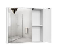 SONGMICS HOME Mobiletto da Bagno con Specchio Montaggio Rapido Senza Attrezzi