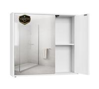 SONGMICS HOME Mobiletto da Bagno con Specchio, Snapsemble Montaggio Rapido, Spec
