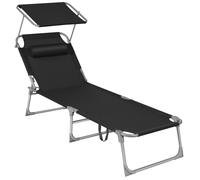 SONGMICS Lettino Prendisole Sedia a Sdraio Pieghevole 193 x 53 x 29 cm Max