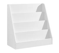 SONGMICS Libreria per Bambini, Libreria Montessoriana a 4 Ripiani, Scaffale per Libri Illustrati, Cameretta, Angolo Lettura, 30 x 60 x 60 cm, Bianco Nuvola GKR074WZ01