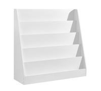 SONGMICS Libreria per Bambini, Libreria Montessoriana a 5 Ripiani, Scaffale per Libri Illustrati, Cameretta, Angolo Lettura, 30 x 80 x 80 cm, Bianco Nuvola GKR076WZ01