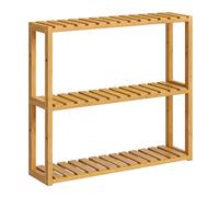 SONGMICS Mensole da Bagno, Scaffale da Bagno con 3 Ripiani Regolabili in Bambù, da Parete o da Terra, Porta Piante, per Soggiorno Balcone Cucina, 15 x 60 x 54 cm, Naturale BCB13Y