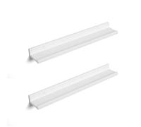 SONGMICS Mensole da Muro, Set da 2, Mensole da Parete, Larghezza di 60 cm, Mensole per Foto Decorazioni, Soggiorno Studio Bagno Cucina, Bianco Opaco LWS60WT