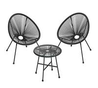 SONGMICS Mobili da Giardino Set 3 Pezzi, Sedia Acapulco