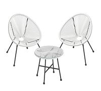 SONGMICS Mobili da Giardino Set 3 Pezzi, Sedia Acapulco