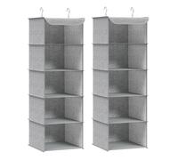 SONGMICS Organizer Armadio da Appendere, Set di 2 Portaoggetti da Appendere, Pie