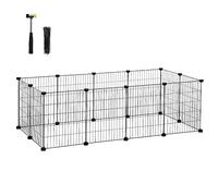 SONGMICS Parco interno per porcellini d'India, recinto modulabile | Gabbia per conigli, grande recinto di esercizio in acciaio per criceti, piccoli animali, Collezione DAMION LPI01H