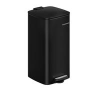 SONGMICS Pattumiera da Cucina, Cestino da 30 L, Cestino a Pedale in Acciaio, con Secchio Interno, Chiusura Morbida e Resta Aperto, Nero Inchiostro LTB593B02