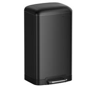 SONGMICS Pattumiera da Cucina, Cestino della Spazzatura da 30L, Pattumiera a Pedale in Acciaio con Coperchio e Secchio Interno, Chiusura Morbida Ammortizzata, Nero LTB01BK