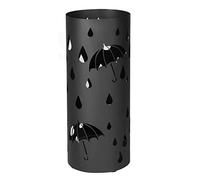 SONGMICS Porta Ombrelli in Metallo, Portaombrelli Rotondo, con Gancini e Vaschet