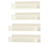 SONGMICS Portaspezie Magnetico, Set di 4, 2 Scaffali Grandi e 2 Piccoli, Mensole Magnetiche senza Forare, per Cucina Frigorifero Microonde Lavatrice, Bianco Crema KCS061W01
