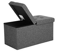 SONGMICS Pouf Pieghevole, Cassapanca, 38 x 76 x 38 cm