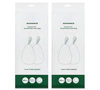 SONGMICS Sacchetti per Spazzatura con Manici a Cordoncino, 50 Litri | Sacchi per Pattumiere, 2 Rotoli, 80 Pezzi, Bianco Nuvola e Grigio Tortora, Collezione LEOS KRB050A02