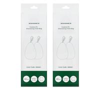 SONGMICS Sacchi Spazzatura, Sacchetti per Immondizia con Manici a Cordoncino, Sacchi per Pattumiere da Cucina da 15-20L, Pre-Separati, Codice 020A01, 2 Rotoli, 80 Pezzi, Bianco KRB020A02