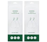 SONGMICS Sacchi Spazzatura, Sacchetti per Immondizia con Manici a Cordoncino, Sacchi per Pattumiere da Cucina da 25L, Pre-separati, Codice 025A01, 2 Rotoli, 80 Pezzi, Bianco KRB025A02